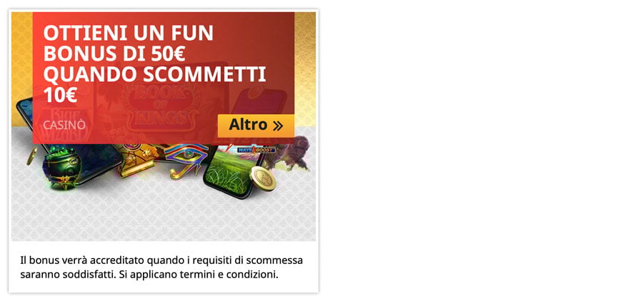bonus benvenuto betfair