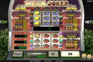 screenshot della slot Mega Joker giochi.