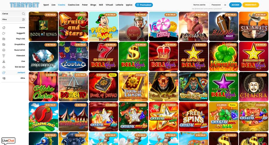 screenshot jackpot giochi terrybet screenshot jackpot giochi terrybet