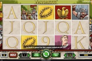 <strong>In totale ci sono 243 linee di vincita</strong> . Questa caratteristica è presente sia nella <strong>versione gratuita di Victorious</strong> sia in quella a pagamento, che richiede un deposito sul tuo conto di gioco. Nel gioco ci sono <strong>dodici simboli totali</strong> . La slot tende a essere leggermente sbilanciata verso simboli di valore inferiore, poiché il simbolo wild compare solo su due dei quattro rulli disponibili. Questo approccio sembra mantenere elevata la volatilità , limitando così la creazione di combinazioni vincenti. Ti consiglio di provare la versione demo gratuita di questo gioco per avere un'idea chiara delle sue dinamiche.