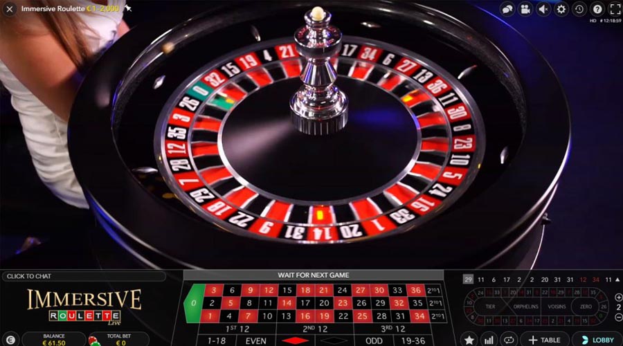 screenshot roulette immersiva