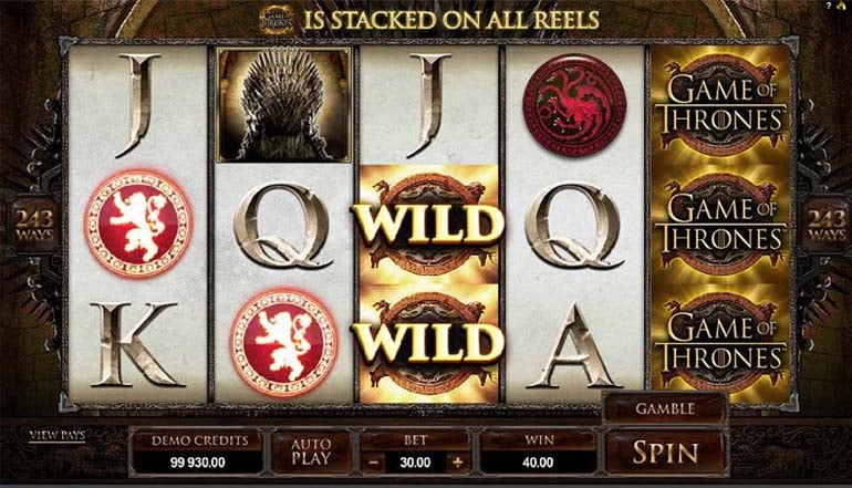 screenshot del slot game of thrones screenshot del slot game of thrones