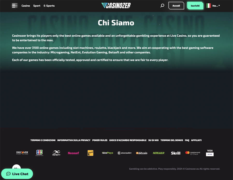 screenshot sicurezza casinozer sicurezza casinozer