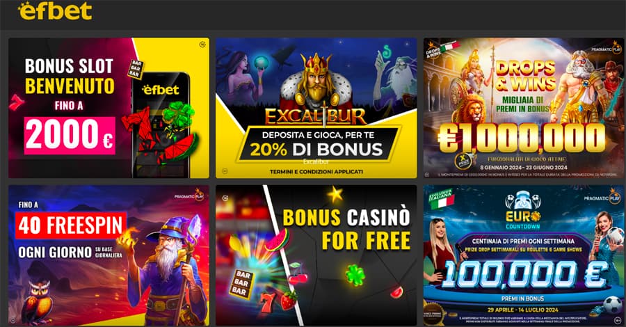 bonus benvenuto efbet