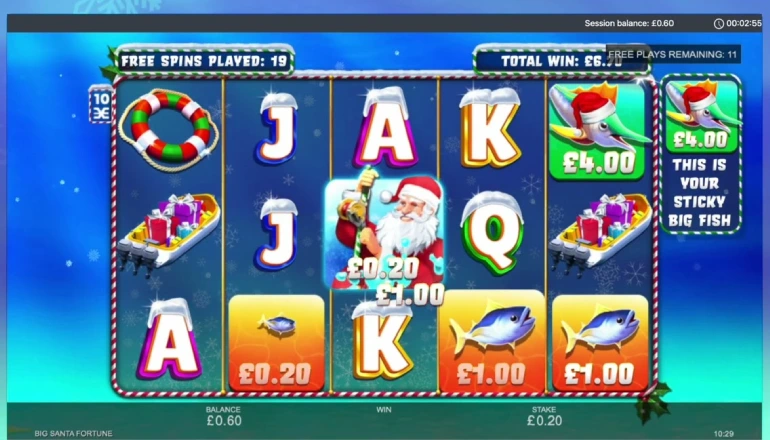 grande schermo della fortuna di Babbo Natale