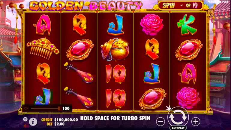 screenshot del gioco slot Golden Beauty