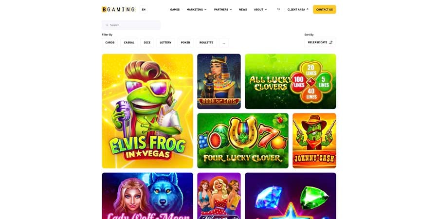 screenshot bgaming homepage screenshot bgaming homepage