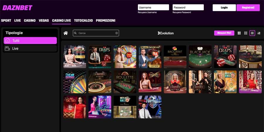 screenshot casino live dazn bet screenshot casino live dazn bet