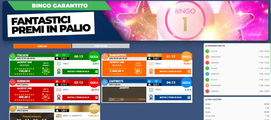 piattaforma online bingo