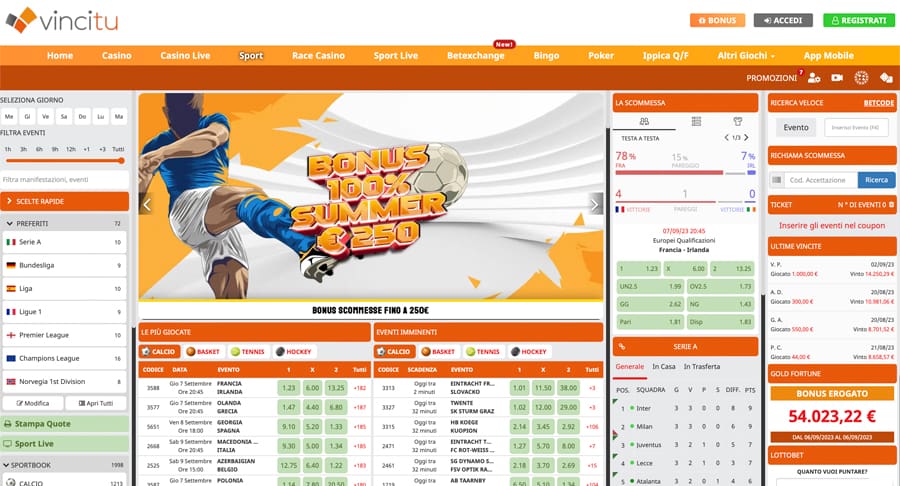 {96} screenshot vincitu scommesse sportive
