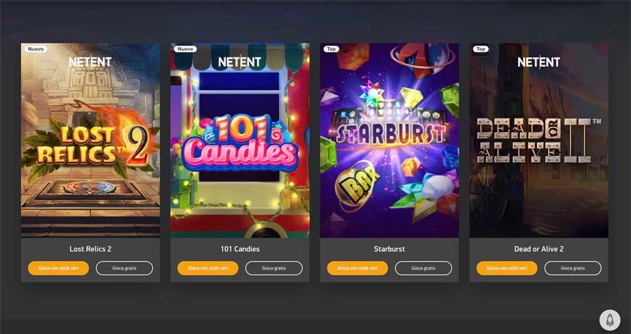 screenshot giochi netent screenshot giochi netent