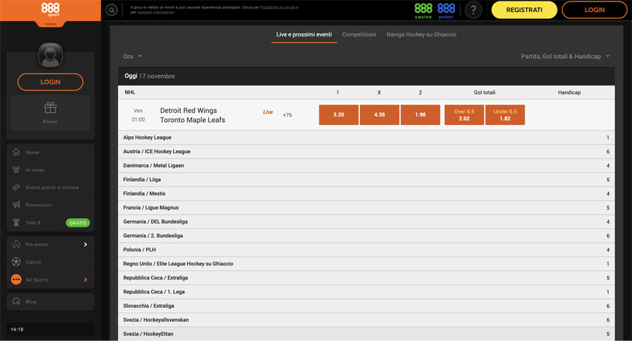 screenshot 888sport hockey streaming screenshot 888sport hockey streaming