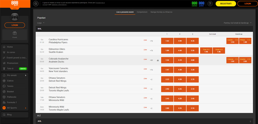 screenshot 888sport hockey screenshot 888sport hockey