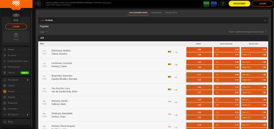 screenshot tennis 888sport screenshot tennis 888sport