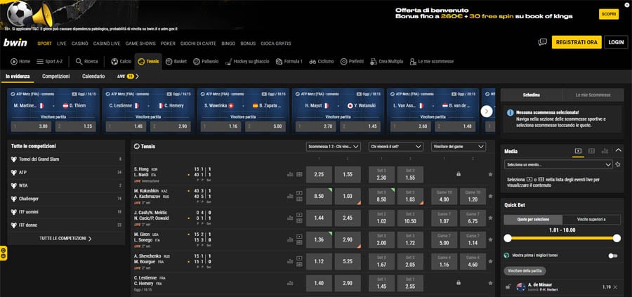 screenshot tennis bwin screenshot tennis bwin