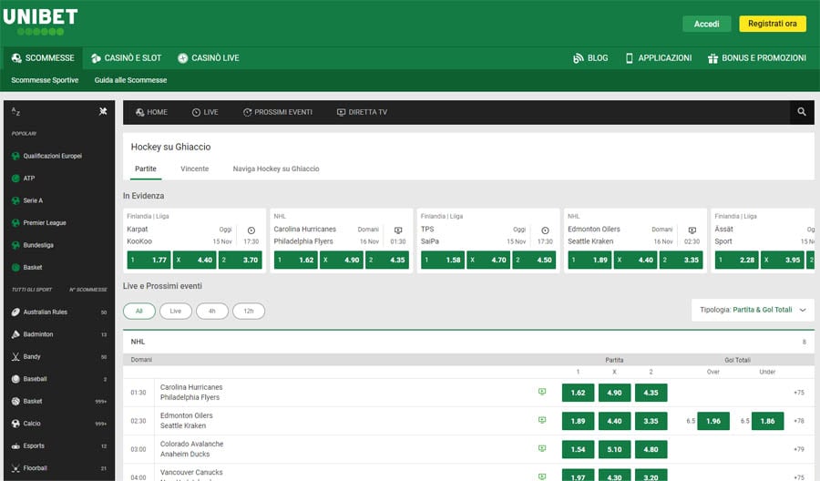 screenshot unibet hockey screenshot unibet hockey
