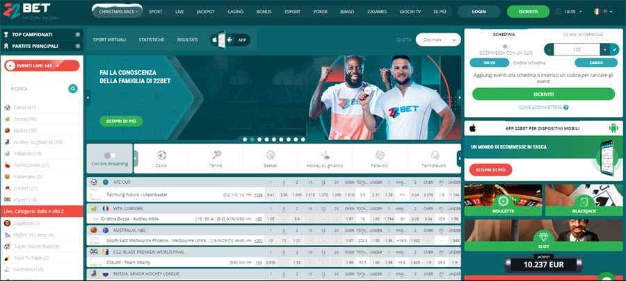 screenshot 22bet bonus svizzera screenshot 22bet bonus svizzera