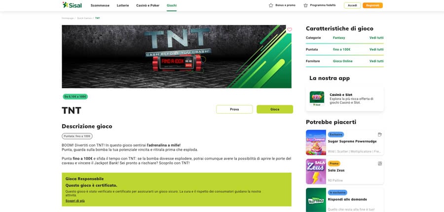 screenshot sisal tnt quickgame screenshot sisal tnt quickgame
