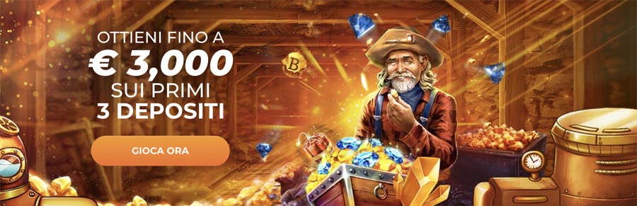 {44} <strong>Bonus di ingresso:</strong> il focus di questa recensione su GratoWin offre l'opportunità di avviare la propria esperienza di gioco con un incredibile premio che può raggiungere <strong>fino a € 3.000,00 sui primi tre depositi</strong> e fornisce ben <strong>50 free spin</strong> per iniziare a divertirsi.