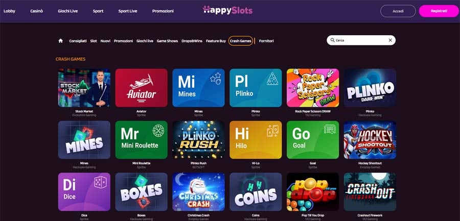 mini giochi happyslots