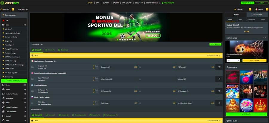 screenshot scommesse weltbet scommesse weltbet
