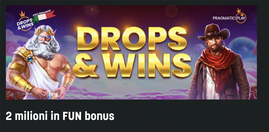 {45} Ho recentemente testato il bonus settimanale 'Drops & Wins' proposto da SNAI e Jackpot City in collaborazione con il provider
