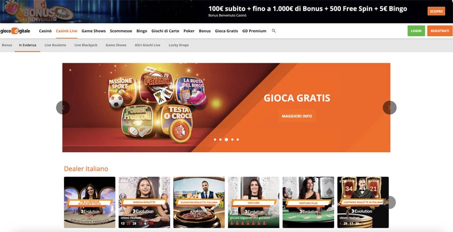 casino live gioco digitale Gioco Digitale Live Casino