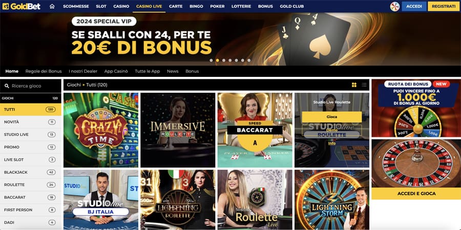 casino live goldbet Goldbet Live Casino