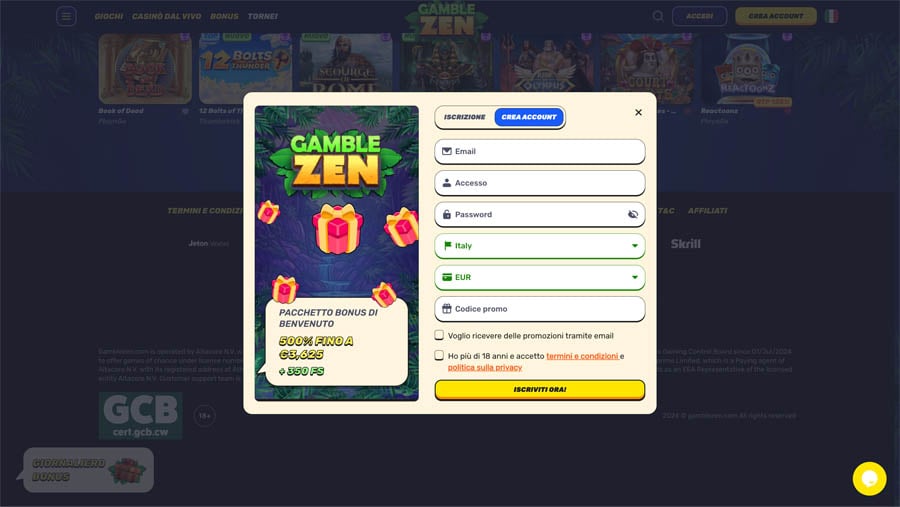 <strong><u>RTP</u></strong> Il margine della casa per <strong>Gamblezen</strong>