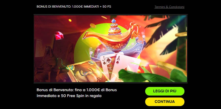 {29} Codice Promozionale SNAI BB_CASINO1000