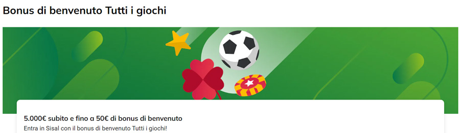 {95} Propone scommesse, lotterie, poker e bingo