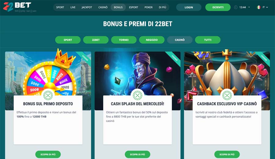 bonus disponibili 22bet bonus disponibili 22bet