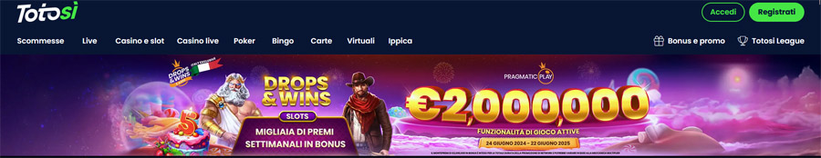 eventi speciali totosi casino
