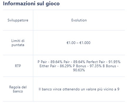 {19} Informazioni sul Controlled Squeeze baccarat