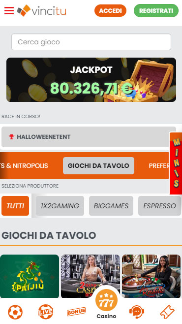 vincitu app baccarat online