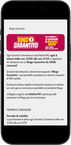 ogni giovedì e domenica dalle 22.00 alle 22.59.