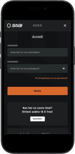 iscrizione snai pay iscrizione