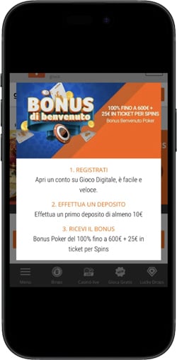 bonus gioco digitale poker