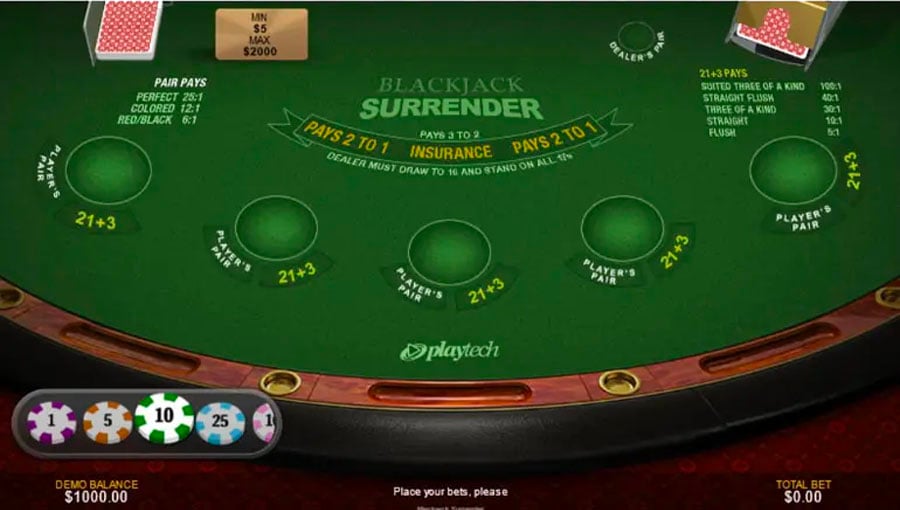{23} come giocare a blackjack surrender multihand