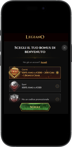 legiano casino bonus benvenuto legiano casino bonus benvenuto