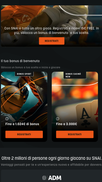 SNAI home snai casinò con klarna