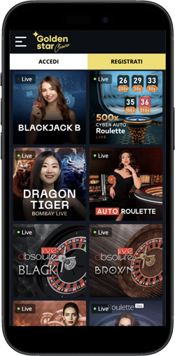 giochi dal vivo golden star casino
