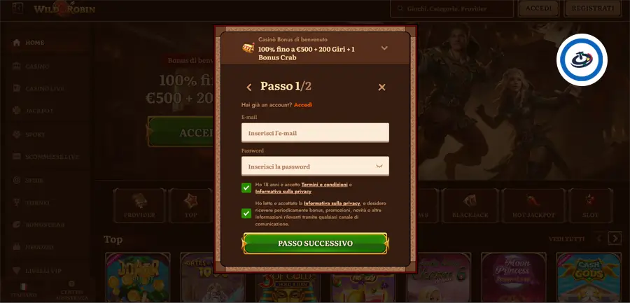 registrazione wild robin