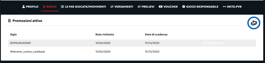 bonus cashback domusbet