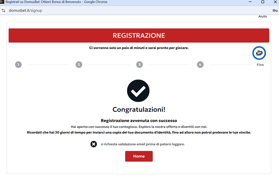 registrazione domusbet