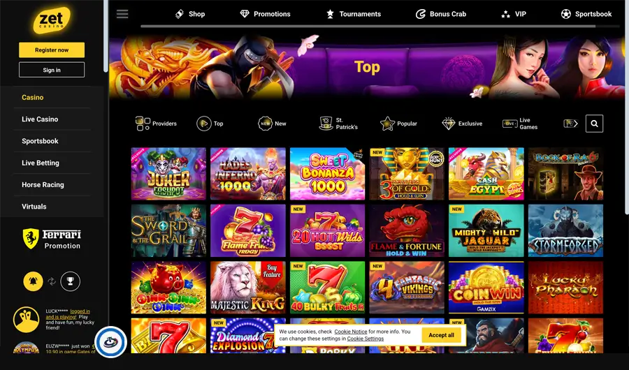 {100} Ti consiglio di concentrarti su slot machines che consentono puntate molto basse, anche a partire da pochi centesimi a giro. Questo ti permetterà di giocare di più e prolungare il tempo di intrattenimento.