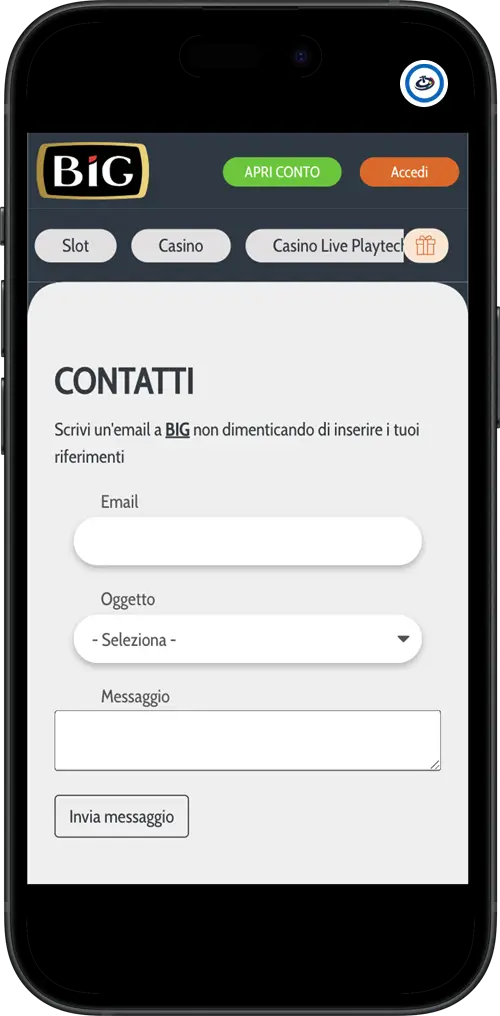 big casino assistenza