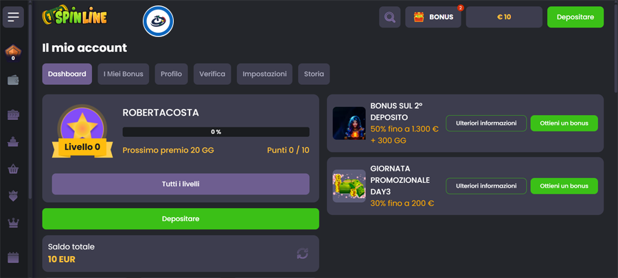 mio account spinline
