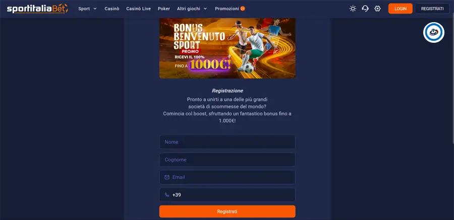 registrazione sportitaliabet