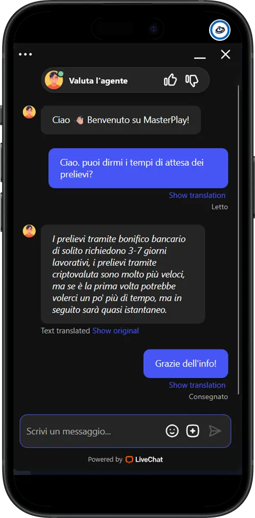 servizio clienti masterplay